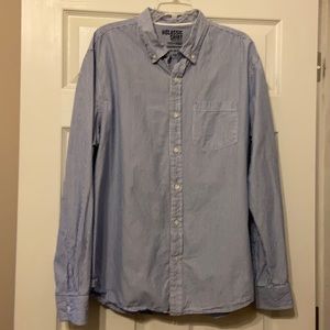 Blue Stripe Button Up